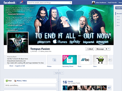 Tempus Fusion Facebook Cover Thumbnail